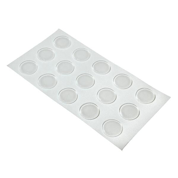 Pedifix, Inc Pad Visco-GEL Dots Round Sheet Bd Mineral Oil/Vitamin E/Gel 25 Adhs Clear 15/Pk - 1360