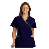 Fashion Seal Shirt Scrub Fashion Poplin Womens Small Cobalt Blue / Green Apple Each - 7027S