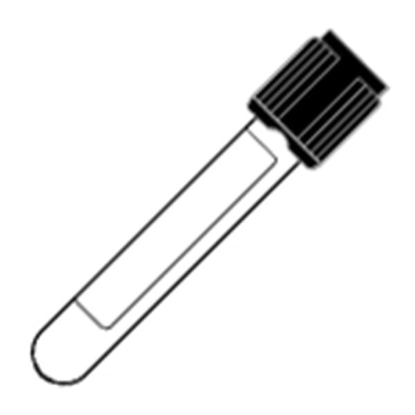 Becton Tube Ven BC Vacutainer 2.4mL 13x75 Gls Bfr Sod Cit 0.105M Blk 1000/Ca - Dickinson - 369741