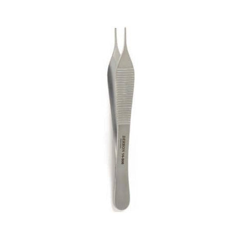 Derron Surgical Instruments Forcep Tissue Adson-Ewald 4-3/4" Straight 1x2 Teeth Stainless Steel Each - 14-306