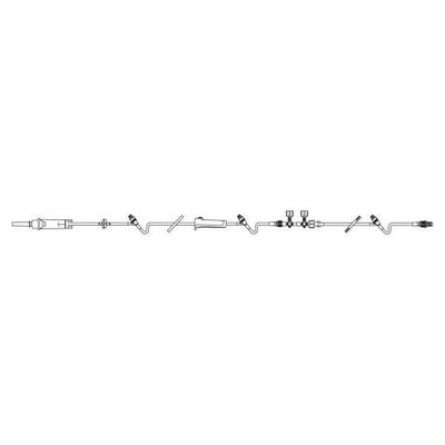 Baxter Healthcare IV Solution Set Continu-Flo 10Drp M LL Adptr/Clr Primary Infusion Spike 48/Ca - 2C6254