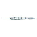 BR Surgical, LLC Forcep Thumb Bishop Harmon 3-1/2" 0.5mm Tip Straight 1x2 Teeth SS Each - BR42-94205