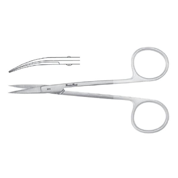 Miltex Scissors Iris Meister-Hand 4-1/2" Curved Tungsten Carbide Each - Integra Miltex - MH5-306TC