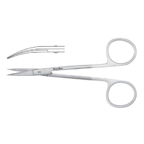 Miltex Scissors Iris Meister-Hand 4-1/2" Curved Tungsten Carbide Each - Integra Miltex - MH5-306TC