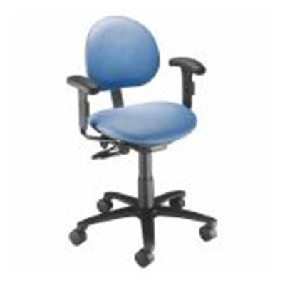 Brewer Company Stool Laboratory Task Series Black Casters Adjustable Backrest 5 Leg Each - PT-3-EAA-C