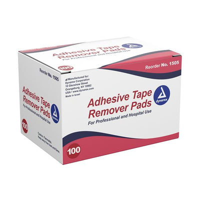 Dynarex Corporation Tape Remover Pad Cloth 100/Bx, 10 BX/CA - 1505