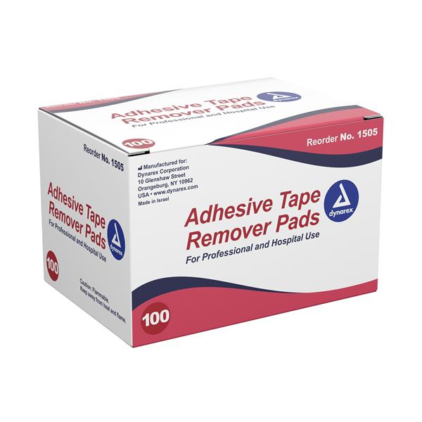 Dynarex Corporation Tape Remover Pad Cloth 100/Bx, 10 BX/CA - 1505