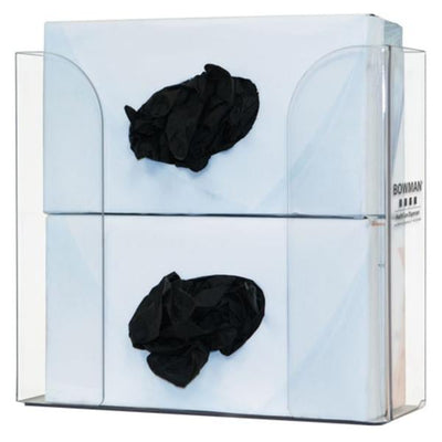 Bowman Medical Products Glove Box Holder PETG Plastic Double Clear Each - GP-320