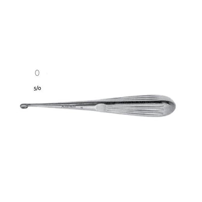 Miltex Curette Mastoid Spratt Meister-Hand 6-1/2" #5/0 Oval Cup Tip Stainless Steel Each - Integra Miltex - MH19-700
