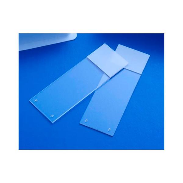 Fisher Scientific Co. Polysine Frosted Microscope Slide 3x1" White W/ 90D Grounded Edg/Adh Ctng 144/Bx - P4981-001