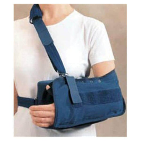 Anatomy Supply Sling Abduction Rolyan Shoulder Elbow To MCP 17" Blue Size Large Each - A54932