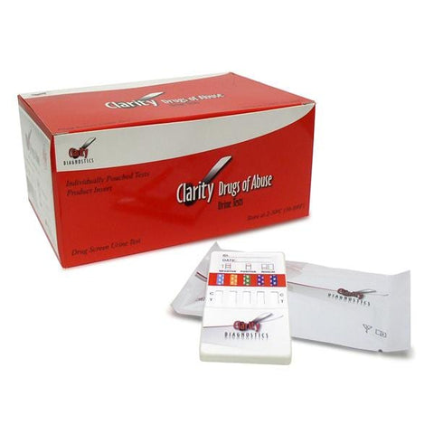 Diagnostic Test Group Clarity Drug Screen Urine Test Kit CLIA Waived 12 Panel 25/Bx - CD-DOA-6125