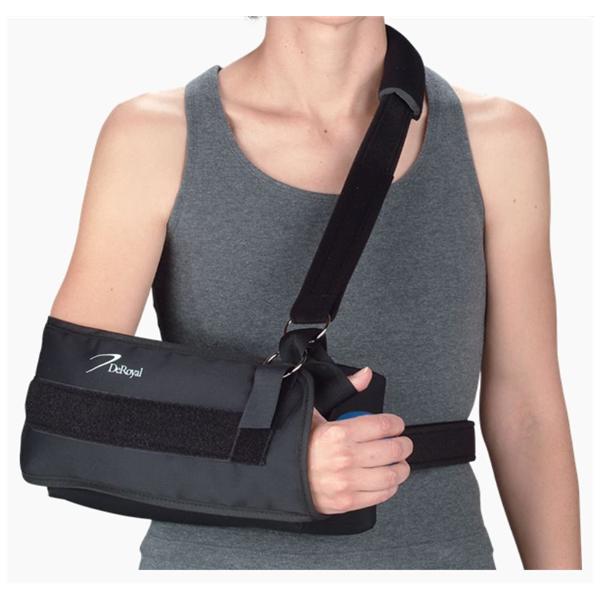 Deroyal Industries Inc Sling Immobilizer P.A.D. Shoulder Canvas Black Size X-Large Universal Each - 11640008
