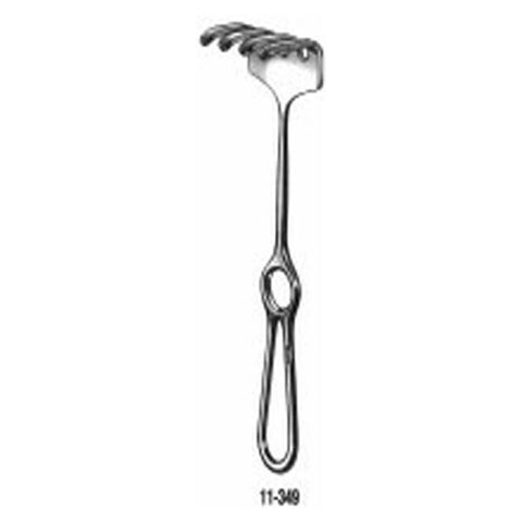 Miltex Retractor Ollier 8-1/2" Blunt 4 Prong 2-1/4x1-3/4" Stainless Steel Each - Integra Miltex - 11-349