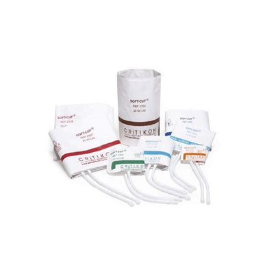 GE Precision Healthcare Cuff Blood Pressure Critikon Soft-Cuf 12-19cm Child Arm Long White/Green 20/Bx - 2506
