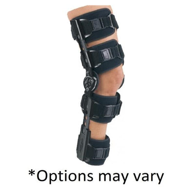 DJO, Inc Brace Post-Op TROM Advance Adult Knee Full Foam Black Size X-Large Universal Each - 11-9116-9