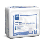 Medline Industries Inc Underwear Protection Plus Adult Unisex Sm 20-32" Mod Odor Control White 88/Ca - MSC23000