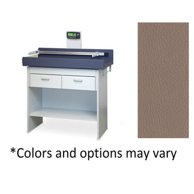 Hausmann Industries Table Exam Econo-Line Padded 3 Rim Top 43x24x36" Mushroom 40lb Capacity Each - 4941-754