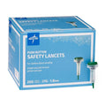 Medline Industries Inc Lancet 21gx1.8mm Normal Flow Sterile Green Incision Device 200/Bx, 18 BX/CA - MPHSAFETY21
