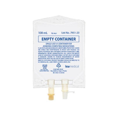 Icu Medical, Inc Bag IV Lifecare PVC 100mL Each, 200 Each/CA - 7951-23