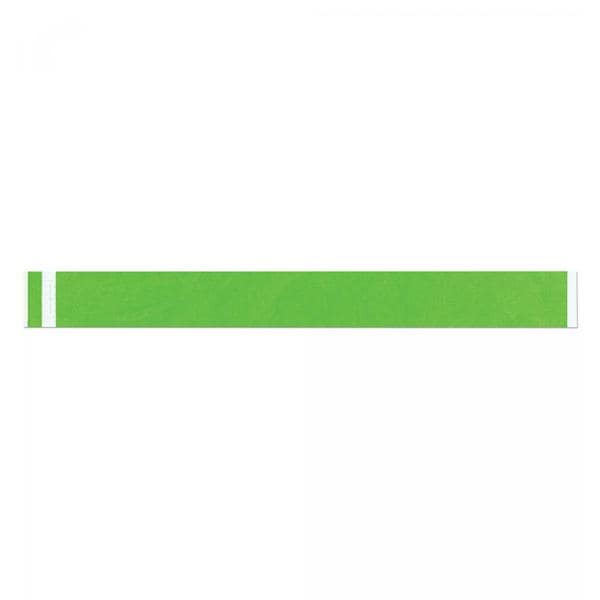 Precision Dynamics Corp. Wristband Identification Short Stay Tyvek Lime Adult 1000/Box - 3005-75-PDR