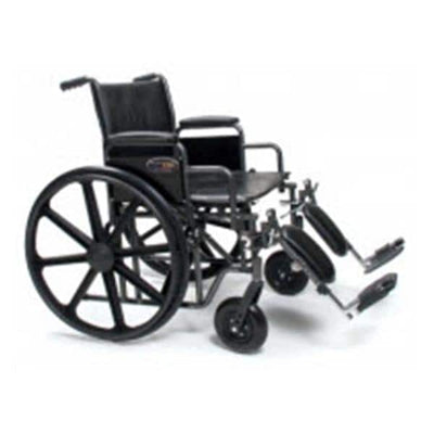 Graham Wheelchair Transport Traveler HD 500lb Capacity Hammertone Elevating Legrest Each - Field/Everest &Jennings - 3G010330