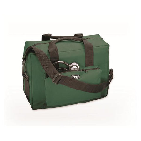 American Diagnostic Corp. Bag Medical 14x9.5x6" Dark Green 2 Zpr 2 Cntr Hndl/Rmvbl Shldr Strp Each - 1024DG