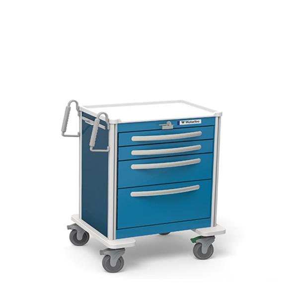 Waterloo Industries Cart Crash 36x29x24-1/2" 5" Casters/2 Locking 4 Drawer Each - USBLA-3369-ELB