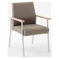 Lesro Industries Chair Guest Silver/Black Polypropylene Each - MG1101