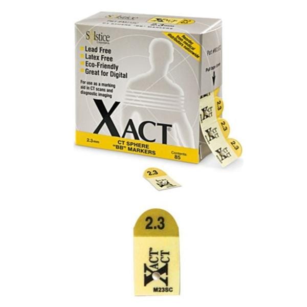 Solstice Corporation Marker BB Xact For 3D Tomosynthesis/CT Plastic 2.3mm Yellow 24x85/Ca - M23SC