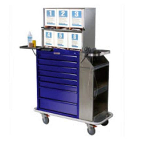 Harloff Manufacturing Cart Casting Stainless Steel 8 Drawers Key Lock Each - 6035K-TC