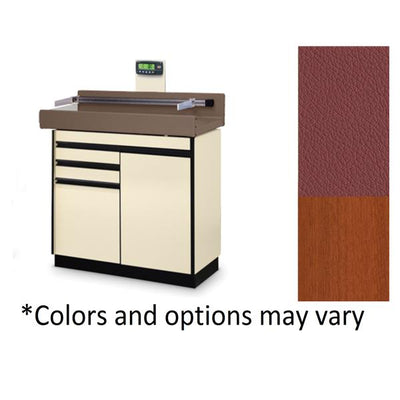 Hausmann Industries Table Exam Padded 3 Rim Top 43x24x36" Port 40lb Capacity Each - 4945-5904-755