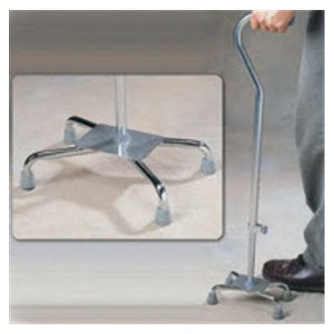 Drive Medical Designs Cane Quad Standard Aluminum 300lb Capacity 29-38" Silver Adult Each - A70020