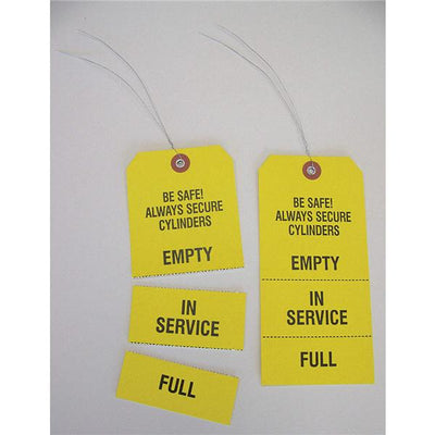 Grainger Status Tag Gas Cylinder 100/Pk - 9HN35