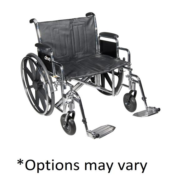 Drive Medical Designs Wheelchair Transport Sentra EC 450lb Capacity Black Alum Ft Plt Elvt Lgrst Each - STD24ECDDA-ELR