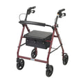Drive Medical Designs Rollator Walker 300lb Capacity Blue 7.5Casetr 28x24x33-38" Dlx LpLk Brk Adlt Each - R728BL