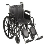Drive Medical Designs Wheelchair Silver Sport 2 300lb Capacity Blk/Slvr Vn Swngwy Ftrst Fxd Adult Each - SSP218FA-SF