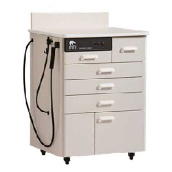 MTI Cabinet Mobile ENT Treatment Custom 2 Door/4 Drawer Laminate 25x33" Crystal Each - TC75AS