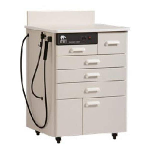 MTI Cabinet Mobile ENT Treatment Custom 2 Door/4 Drawer Laminate 25x33" Crystal Each - TC75AS