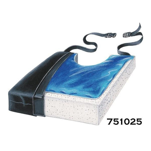 Skil Cushion Pressure Relief For Wheelchair Gel/Foam 18x16x2.5" Standard Black Each - Care Corporation - 751025