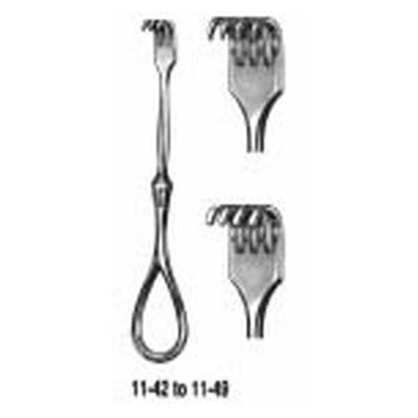 Miltex Retractor Volkman 4-1/2" Blunt 6 Prong Stainless Steel Each - Integra Miltex - 11-49