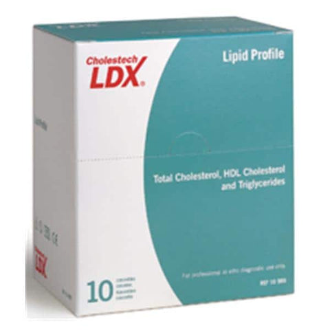 Abbott Rapid DX N.America LLC Cholestech LDX Lipid Profile Test Kit 10 Count Cassette 10/Bx, 50 BX/CA - 10989