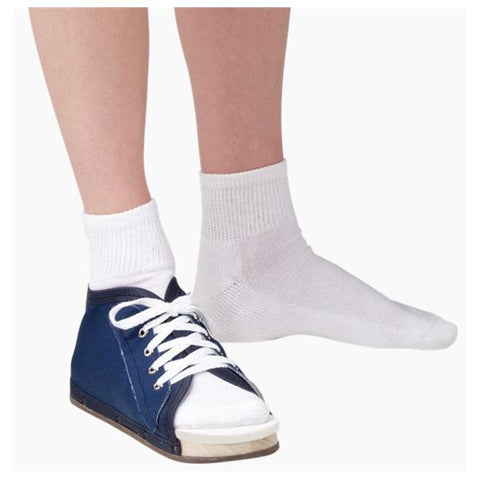 Deroyal Industries Inc Shoe Post-Op Canvas Navy Wood Sole/Rubber Bottom Women 8.5-10 Size Large Each - 2021-03