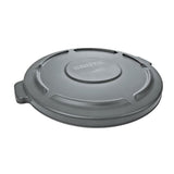 Rubbermaid Lid Gray 22-1/4x1-3/8" Round 32 Gallon 6/Ca - FG263100GRAY