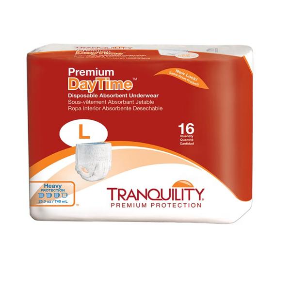 Principle Business Ent. Underwear Tranquility Adult Unisex Lg 44-54" DayTime Odor Reduction White 64/Ca - 2106