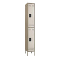 Safco Products Locker Storage 2 Tier Steel Padlock Handle 12x18x78" Tan Eachch - 5523TN