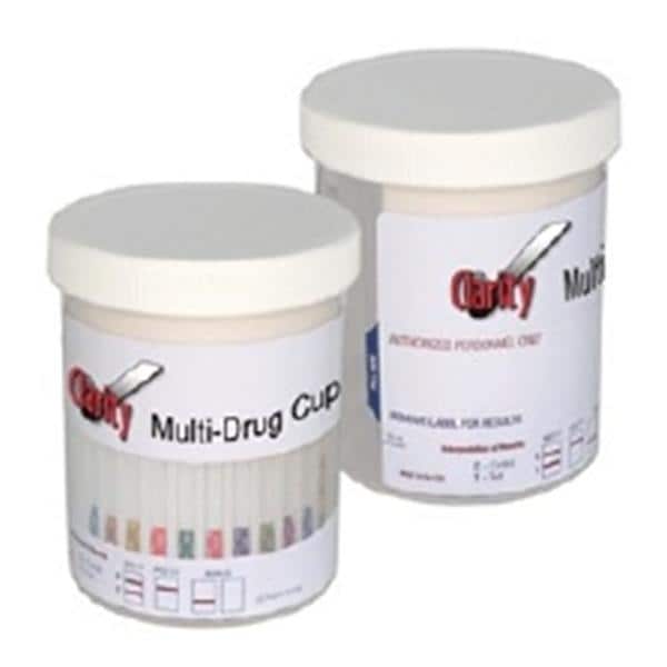 Diagnostic Test Group Clarity Drug Screen Urine Test Cup CLIA Waived 11 Panel 25/Bx - DOA11CP001