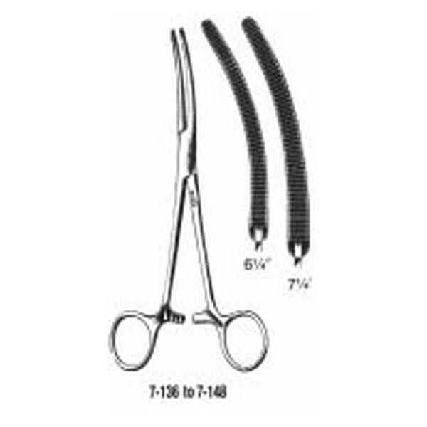Miltex Forcep Hemostatic Rochester-Pean 8" Horizontal Serrated Curved SS Each - Integra Miltex - 7-142