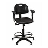 Brewer Custom Products Stool Lab Task Series 20-1/2-28" Polyurethane Blk W/ Pnmtc Lft/Cntr Bckrst Eachch - PT-2-EAA