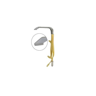 Miltex Retractor Abdominal Padgett 150x30mm Angled Teeth Fiber Optic Each - Integra Miltex - PM-899FO